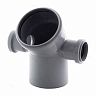 Отвод канализационный Lammin, 2 выхода 50 мм, 110 x 45° фото