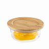 Контейнер Leonord Bambu, жаропрочное стекло, бамбуковая крышка, 0,4 л фото