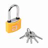 Замок навесной для чемоданов Аллюр ВС1Л-20, d 2,8 мм, 2 ключа, оранжевый фото