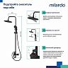 Душевая система с тропическим душем Milardo Rora, со смесителем, черный матовый фото