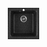 Мойка для кухни врезная GreenStone GRS-42-308, из искусственного мрамора, 415 x 415 мм, черная фото