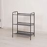 Подставка для обуви ЗМИ Женева 13, 3-х полочная, 45 x 27 x 60 см, графит фото