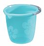 Ведро Бытпласт, 10 л, с цветочным рисунком фото