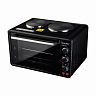 Мини-печь Energy GН-35A-B, 35 л, 1600 Вт, таймер, 2 конфорки, черная фото