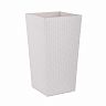 Кашпо напольное Альтернатива Ротанг, 27 x 27 x 51 см, белое фото