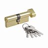 Цилиндровый механизм Нора-М STD Z ЛВ-80 (40-40), ключ/вертушка, золото фото