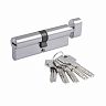Цилиндровый механизм Нора-М STD Z ЛПВ-90 (45-45), ключ/вертушка, хром фото