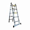 Лестница телескопическая двухсекционная Alumet DTLH 1.6, алюминиевая, 2 x 5 ступеней, 3,2 м фото
