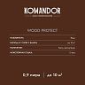 Антисептик для дерева Komandor Wood Protect, лессирующий, база С, бесцветный, 9 л фото