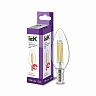 Лампа светодиодная LED IEK Свеча, серия 360°, E14, C35, 7 Вт, 3000 K, теплый свет фото