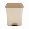 Контейнер для мусора Spin&Clean Step, с педалью и внутренним ведром, 15 л, кофейный фото
