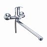 Смеситель для ванны с душем Профсан ПСМ-104-2, с длинным изливом, однорычажный, хром фото