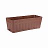 Ящик для цветов Альтернатива Изюминка, с поддоном, 6 л, коричневый фото