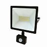 Прожектор светодиодный Rexant, с датчиком движения, 50 Вт, 6500 К, IP44, черный фото