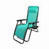 Кресло-шезлонг складное Ecos Люкс, с подстаканником, 180 x 66 x 110 см, мятное фото