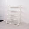 Подставка для обуви ЗМИ Верона 25, 5-ти полочная, 30 x 65 x 95 см, белая фото