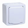 Розетка накладная IEK Гермес Plus, с крышкой, с заземлением, 16 А, 250 В, IP54, белая фото