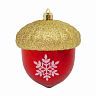 Набор елочных украшений Желуди, 9 x 8 см, 3 шт, красный/золото фото