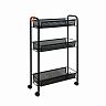 Этажерка ЗМИ Ладья 1К, 3 корзины, 44 x 17 x 75,5 см, на колесах, черная фото
