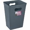 Ведро для мусора Plast Team Stockholm, квадратное, 10 л, вулканический базальт фото