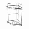 Полка для ванной угловая Рыжий кот Cozy-CR-2, 2-х ярусная, 24,5 x 24,5 x 38 см, хромированная фото