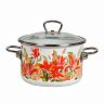 Кастрюля эмалированная Vitross Lilianna с крышкой, 4 л фото