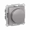 Диммер поворотно-нажимной Systeme (Schneider) Electric Atlasdesign, встраиваемый, 400 Вт, алюминий фото
