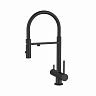 Смеситель для кухни IDDIS Ace, с гибким изливом и подключением к фильтру, черный матовый фото