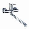 Смеситель для ванны с душем Профсан Элит ПСМ-100-2, с длинным изливом, однорычажный, хром фото