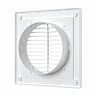 Решетка вентиляционная Era 1515П10Ф, пластиковая, с фланцем D 100 мм, 150 x 150 мм фото