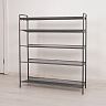 Подставка для обуви ЗМИ Женева 35, 5-ти полочная, 87 x 27 x 106 см, графит фото