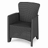 Кресло Альтернатива Ротанг Лайт, 62 x 58,5 x 85 см, графитовый фото