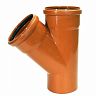 Тройник канализационный Lammin, наружный монтаж, 110 x 110/45° фото