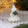 Украшение декоративное новогоднее Зимнее волшебство Елочка в снегу, 6 x 9,5 см, 2 шт фото