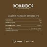 Лак для пола и лестниц Komandor Laquer Parquet Strong 90, высокоглянцевый, база С, бесцветный, 0,9 л фото