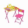 Комплект детской мебели Nika Ми-Ми-Мишки, стол + стул, розовый фото
