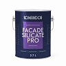 Краска фасадная Komandor Facade Silicate Pro, глубокоматовая, база C, бесцветный, 2,7 л фото