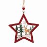 Украшение декоративное новогоднее, деревянное, 13 x 13 см фото