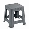 Табурет квадратный Violet Ротанг, 33,7 x 33,7 x 33 см, серый фото