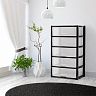 Комод пятисекционный Альтернатива Колорит, 56 x 39 x 100 см, черный фото