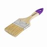 Кисть плоская Krafor №2,5, натуральная щетина, деревянная ручка, 63 мм фото