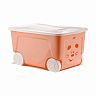 Ящик для игрушек на колесах Lalababy Play with Me, 59 x 38,3 x 33 см, 50 л, персиковая карамель фото