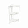 Этажерка угловая Violet Vikea, 3 полки, 330 x 330 x 707 мм, пластик, белая фото