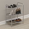 Подставка для обуви ЗМИ Женева 13, 3-х полочная, 45 x 27 x 60 см, металлик фото