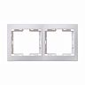 Рамка IEK Кварта РГ-2-КБ, 2 поста, горизонтальная, белый фото