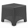 Стол садовый Альтернатива Ротанг Лайт, 43,5 x 43,5 x 39,5 см, графитовый фото