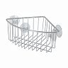 Полка-корзина для ванной на присосках Рыжий кот COZY-CB-1, 18,5 x 18,5 x 10 см, угловая фото