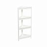 Этажерка угловая Violet Vikea, 4 полки, 330 x 330 x 1007 мм, пластик, белая фото