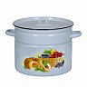 Кастрюля эмалированная СтальЭмаль с крышкой, 9 л, с декором фото