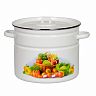 Кастрюля эмалированная СтальЭмаль с крышкой, 9 л, с декором фото